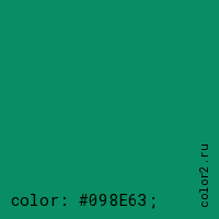 цвет css #098E63 rgb(9, 142, 99)