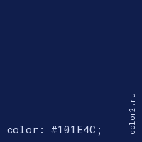 цвет css #101E4C rgb(16, 30, 76)