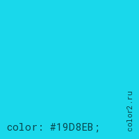 цвет css #19D8EB rgb(25, 216, 235)