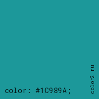 цвет css #1C989A rgb(28, 152, 154)