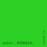 цвет css #2DD024 rgb(45, 208, 36)