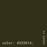 цвет css #33301A rgb(51, 48, 26)