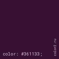 цвет css #361133 rgb(54, 17, 51)