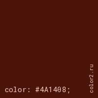 цвет css #4A1408 rgb(74, 20, 8)