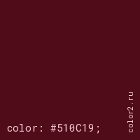 цвет css #510C19 rgb(81, 12, 25)