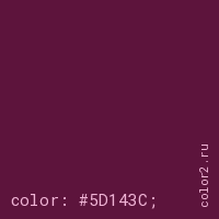 цвет css #5D143C rgb(93, 20, 60)