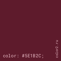 цвет css #5E1B2C rgb(94, 27, 44)