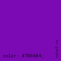 цвет css #7B0AB4 rgb(123, 10, 180)