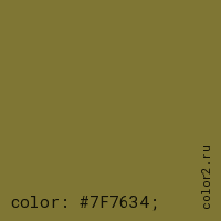 цвет css #7F7634 rgb(127, 118, 52)