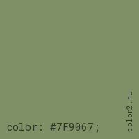 цвет css #7F9067 rgb(127, 144, 103)