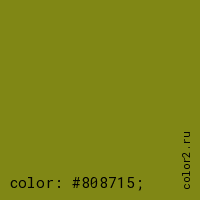 цвет css #808715 rgb(128, 135, 21)