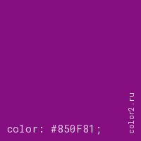 цвет css #850F81 rgb(133, 15, 129)