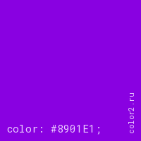 цвет css #8901E1 rgb(137, 1, 225)