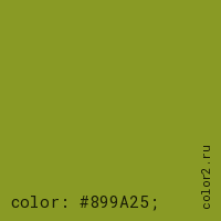 цвет css #899A25 rgb(137, 154, 37)