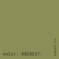 цвет css #8C8E57 rgb(140, 142, 87)