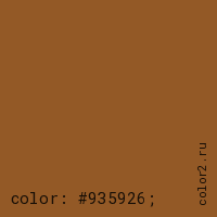 цвет css #935926 rgb(147, 89, 38)