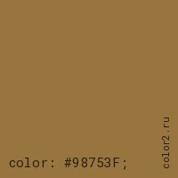 цвет css #98753F rgb(152, 117, 63)
