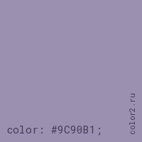 цвет css #9C90B1 rgb(156, 144, 177)