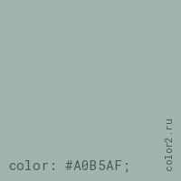 цвет css #A0B5AF rgb(160, 181, 175)