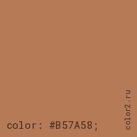 цвет css #B57A58 rgb(181, 122, 88)