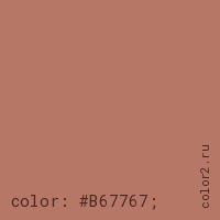 цвет css #B67767 rgb(182, 119, 103)