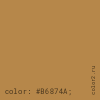 цвет css #B6874A rgb(182, 135, 74)
