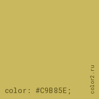 цвет css #C9B85E rgb(201, 184, 94)