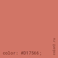 цвет css #D17566 rgb(209, 117, 102)