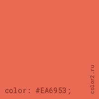 цвет css #EA6953 rgb(234, 105, 83)
