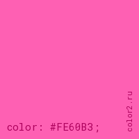 цвет css #FE60B3 rgb(254, 96, 179)