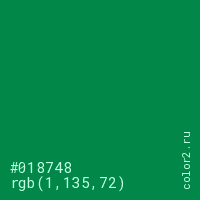 цвет #018748 rgb(1, 135, 72) цвет