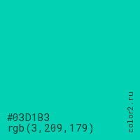 цвет #03D1B3 rgb(3, 209, 179) цвет