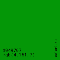 цвет #049707 rgb(4, 151, 7) цвет