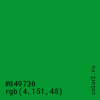 цвет #049730 rgb(4, 151, 48) цвет