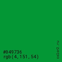 цвет #049736 rgb(4, 151, 54) цвет