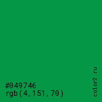 цвет #049746 rgb(4, 151, 70) цвет