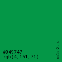 цвет #049747 rgb(4, 151, 71) цвет