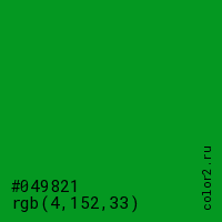 цвет #049821 rgb(4, 152, 33) цвет