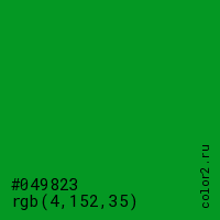цвет #049823 rgb(4, 152, 35) цвет