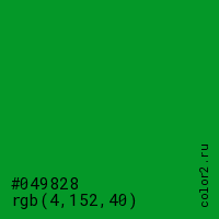 цвет #049828 rgb(4, 152, 40) цвет