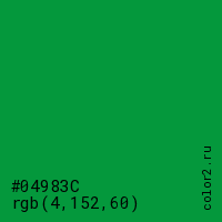 цвет #04983C rgb(4, 152, 60) цвет