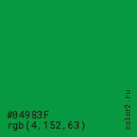 цвет #04983F rgb(4, 152, 63) цвет
