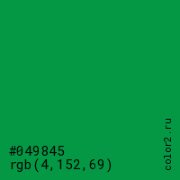 цвет #049845 rgb(4, 152, 69) цвет