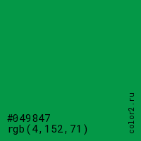 цвет #049847 rgb(4, 152, 71) цвет