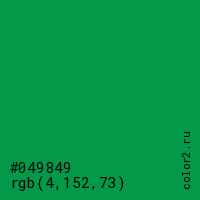 цвет #049849 rgb(4, 152, 73) цвет