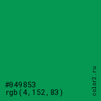 цвет #049853 rgb(4, 152, 83) цвет