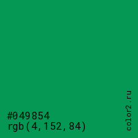 цвет #049854 rgb(4, 152, 84) цвет