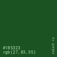 цвет #1B5323 rgb(27, 83, 35) цвет