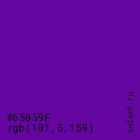 цвет #65059F rgb(101, 5, 159) цвет
