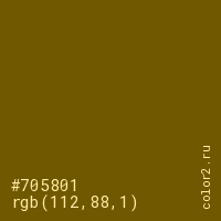 цвет #705801 rgb(112, 88, 1) цвет